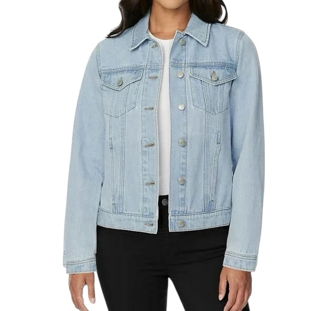 Buffalo David Bitton Women’s Light Indigo Cropped Denim Trucker Jacket XS NWT